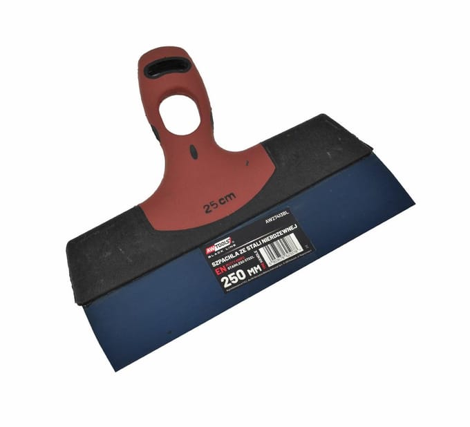 AWTOOLS - Roestvrijstalen Spackmes - 250mm - TPR Handgreep - Ergonomisch