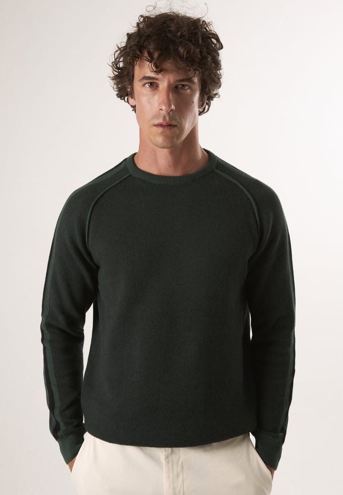 Felix Hardy Ronde Hals Trui - Pullover - Sweater - %100 Katoen Heren Groen - M