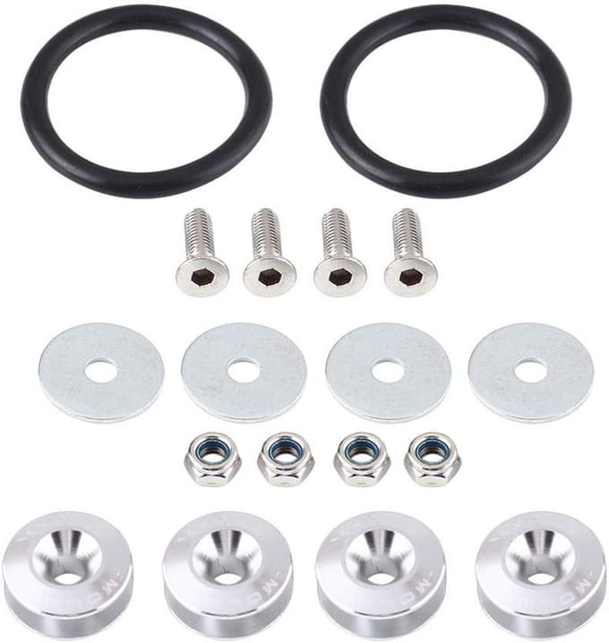 Aluminium ring en schroef set voor motorcompartiment, snelontgrendelingskit en stylingaccessoires