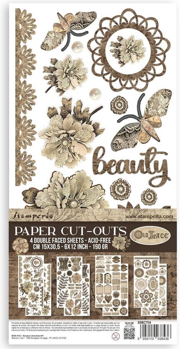 Stamperia - Old Lace Paper Cut-outs (SBBCT04)