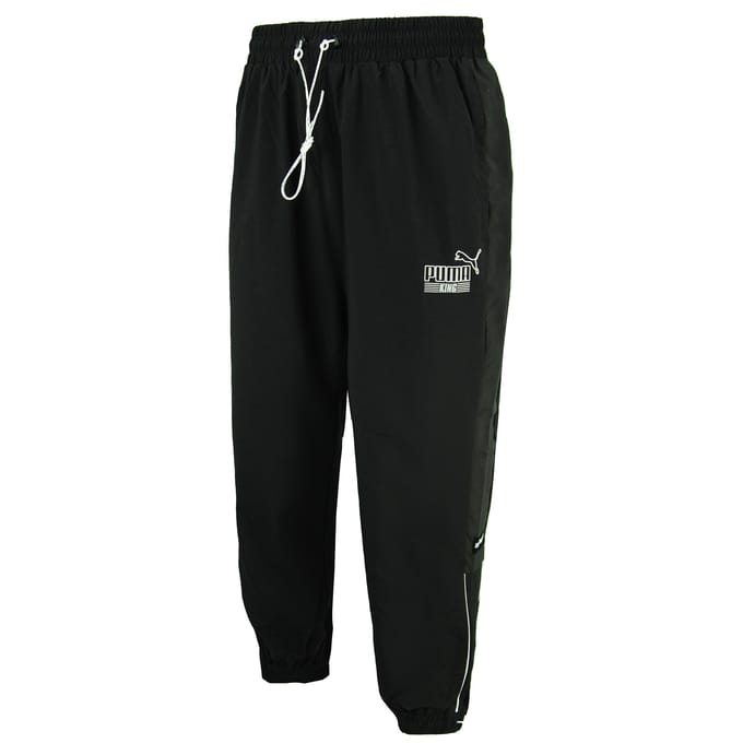 Puma King Logo Woven Track Pants Zwart Heren Joggers 598418 01