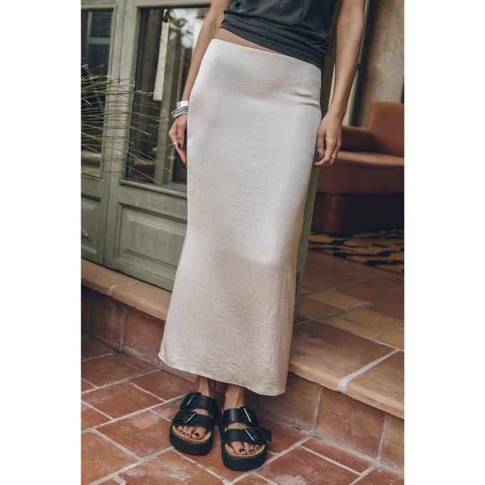 Mikuta The Light Long Slip Skirt Größe: M | Maxiröcke Outlet | Damen