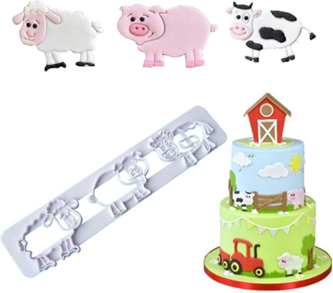 Ardran & Tookar Fondant boerderij uitsteekvorm - Kunststof