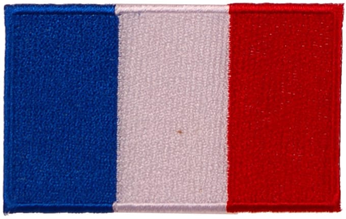 Strijkapplicatie/Patch - Vlag Frankrijk - 8x6cm