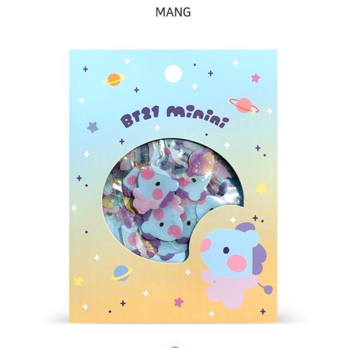 Line Friends BT21 Minini Flake-sticker (7 Opties) #MANG 1PACK white