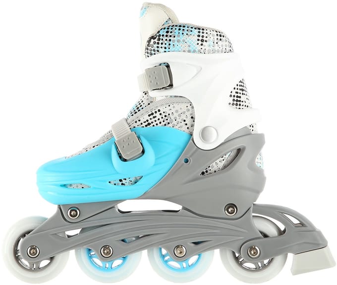 Nils Extreme -  4in1 skeelers/schaatsen - wit/blauw - Maat: S 31-34 Verstelbaar