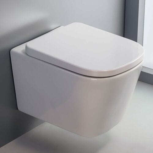Kronenbach Cube compact wall-mounted WC set rimless incl. WC seat KB15500CU set