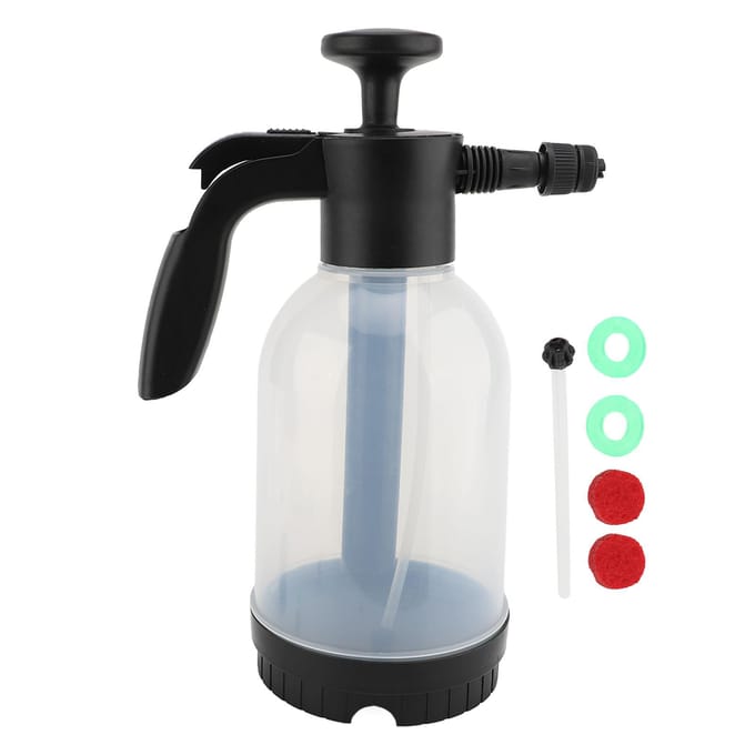 Autoschuimspuit 2L Verstelbare Druk Schuimpomp Spuit Handpomp Drukspray voor Autowassen black