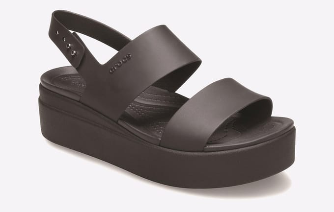 Crocs Brooklyn - Lage Sleehak Sandalen - Zwart/Zwart - EU 36,5