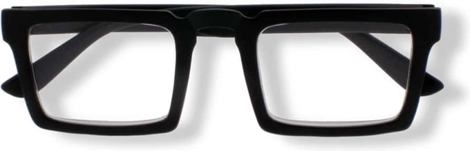 Noci Eyewear TCB357 Carl Leesbril +3.00 - Mat zwart - Groot rechthoekig montuur
