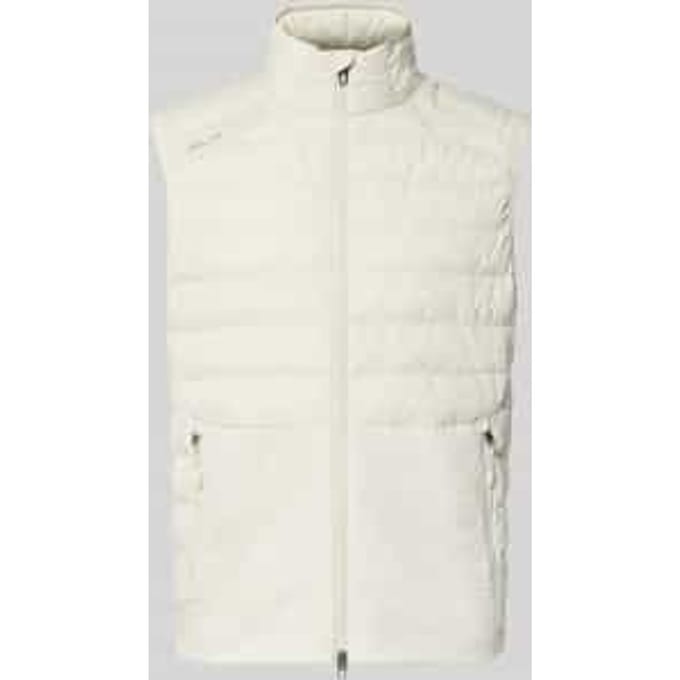 regular fit bodywarmer met gestikt logo model 'PIECE DYED'