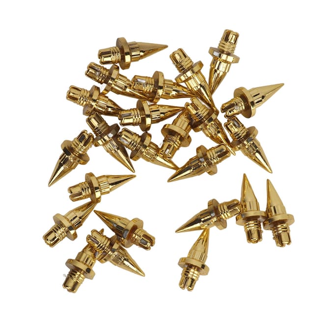 25 stuks Wielvelg Klinkmoer Stijlvolle Look Eenvoudige Installatie Spiked Wielvelg Rand Klinkmoer voor Wielen goud
