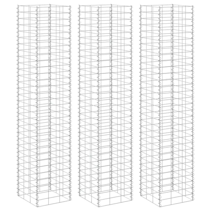 vidaXL - Schanskorf - plantenbakken - 3 - st - verhoogd - 30x30x200 - cm - ijzer