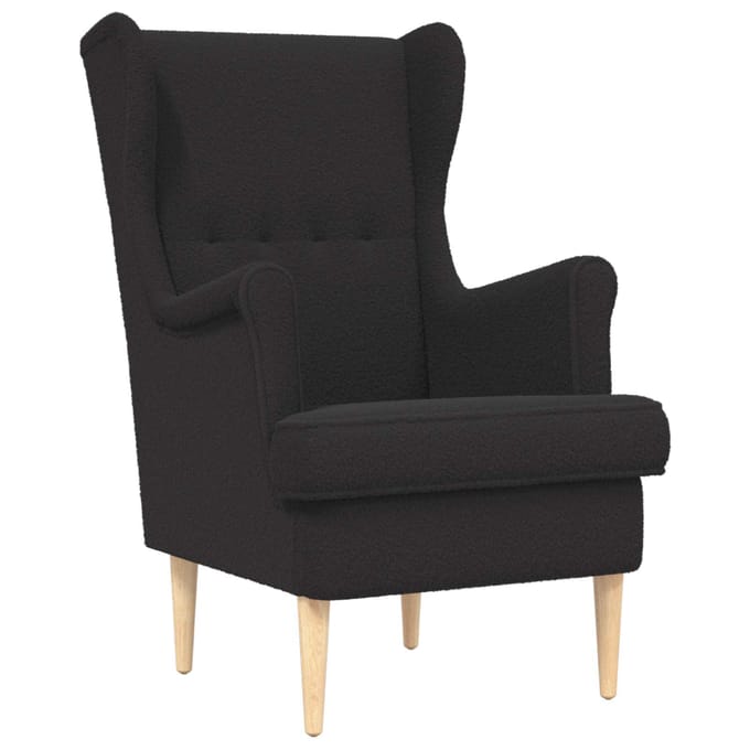 vidaXL - Fauteuil - Zwart - Bouclé