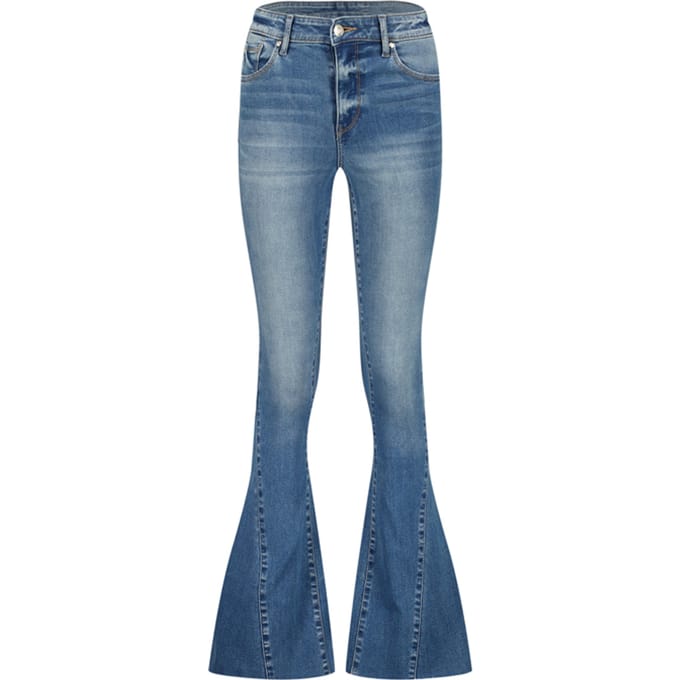 RAIZZED Sunrise Seam Jeans Mid Blue Stone Maat: W31L32 | Flared Jeans Outlet | Dames | Blauw