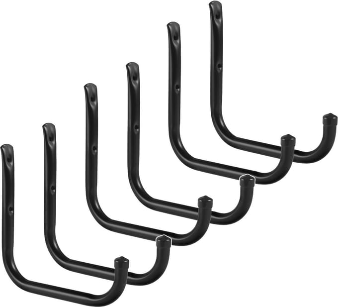 Maclean - Set van 6 Ophanghaken - muurbeugels - Staal - max. belasting 22kg/beugel, MC-487