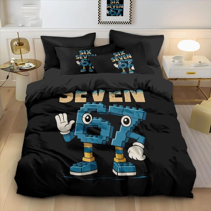 Housse de couette imprimée style graffiti 67 Element Game Controller, amusante, plusieurs tailles, décoration de literie, douce, lavable en machine 100x135cm-2pcs