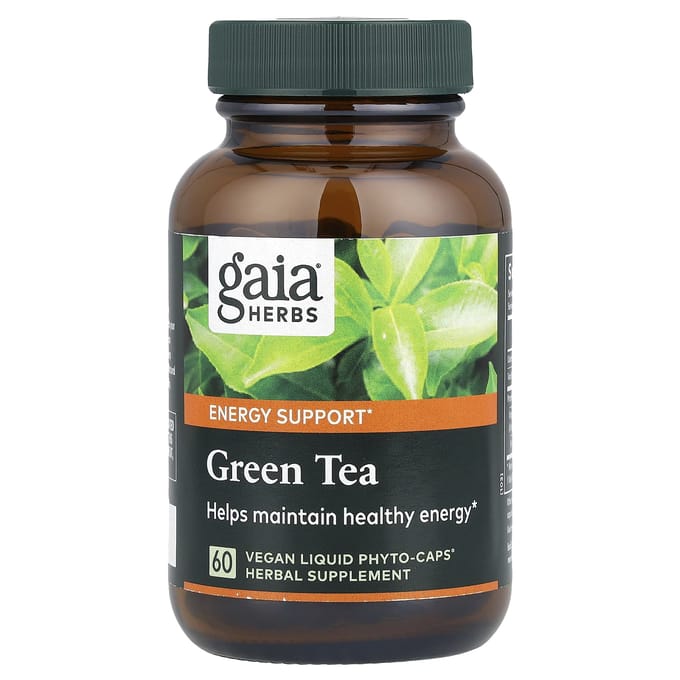 Gaia Herbs, groene thee, plantaardige vloeibare phyto capsules, 60 tabletten
