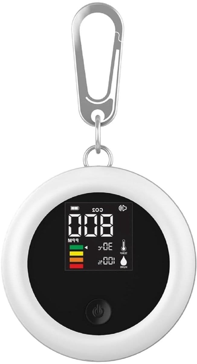 Luchtkwaliteitsmeter - CO2 meter - Gezonde Omgeving Creëren - 3-in-1 Functionaliteit - 300 Grams - Eén Kleur
