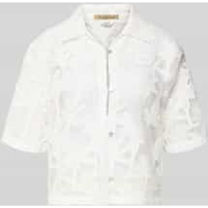 Kort blouse in embroiderystijl met 3/4-mouw