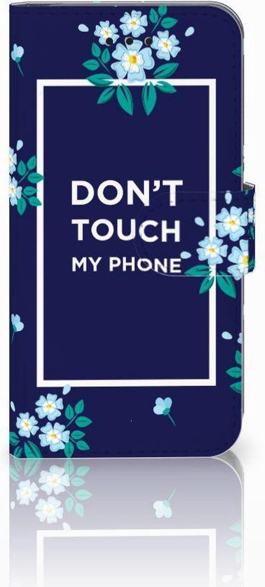 Apple iPhone X | Xs Portemonnee Hoesje Flowers Blue DTMP