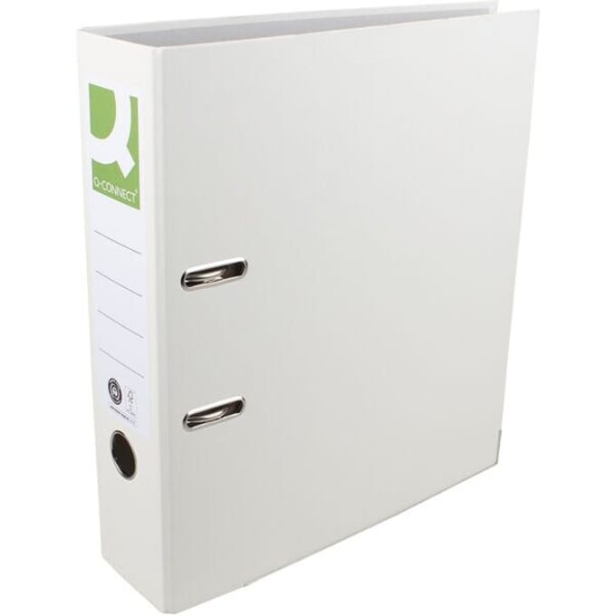 Q-CONNECT ordner, voor ft A4, uit Recycolor papier, rug van 8 cm, wit