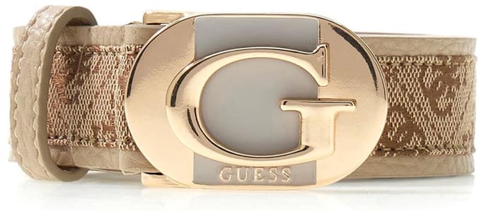 Guess Jessa Not Adj And Not Rev H30 Dames Kledingriem – Latte Logo – PU – Maat M