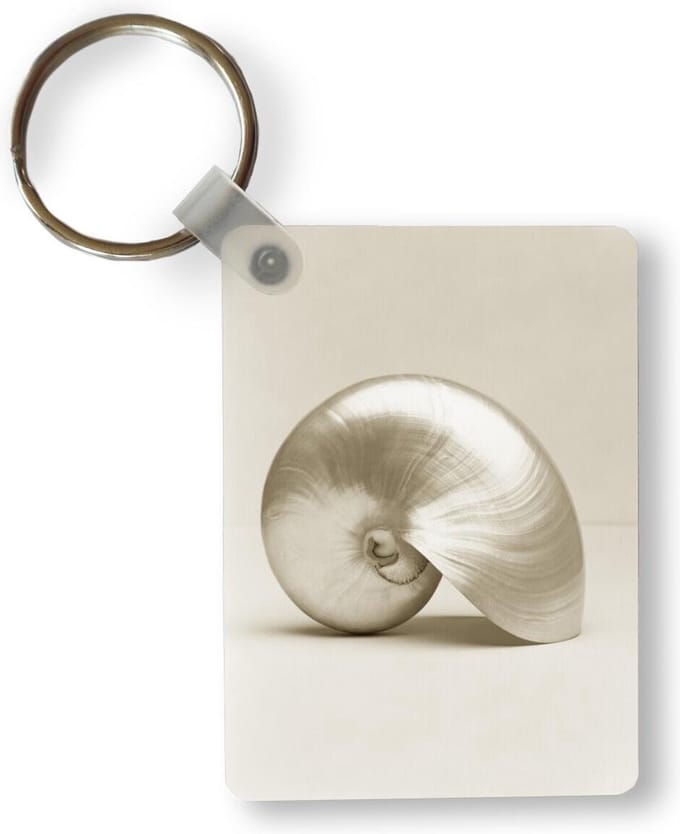 Sleutelhanger - Schelp -Parel -Wit - Uitdeelcadeautjes - Plastic