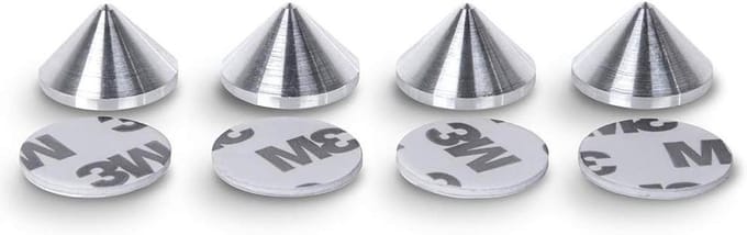 Luidspreker Spikes - Boxen Kegels - Trillingen Dempen - Massief Aluminium - 20mm Diameter - Zilver