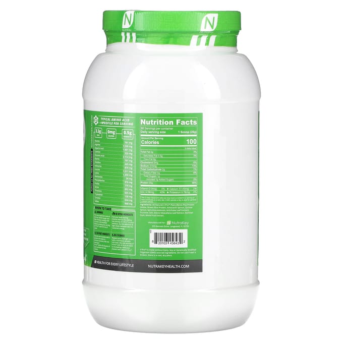 Nutrakey, V Pro, Mélange de Protéines Végétales Brutes, Arômes Naturels, 1,71 lb (780 g)