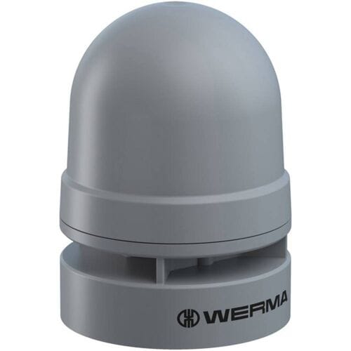 Werma Signaltechnik Sirene 160.700.75 Mini Sounder Dauer/Puls 24VAC/DC GY Pulstoon, Continu geluid 24 V 95 dB