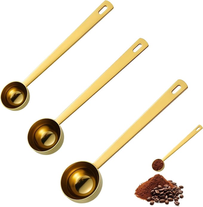 Solidchoice - Set van 3 RVS Maatlepels met Lange Handgreep