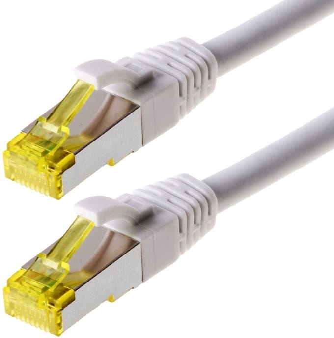 Patchkabel S/FTP Cat 6a weiss 3,0m