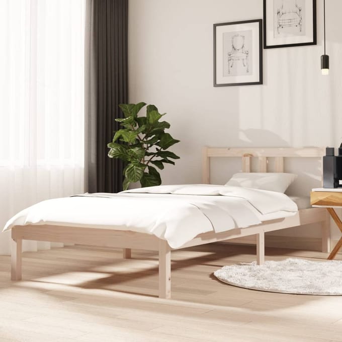 vidaXL - Bedframe - massief - hout - 90x190 - cm