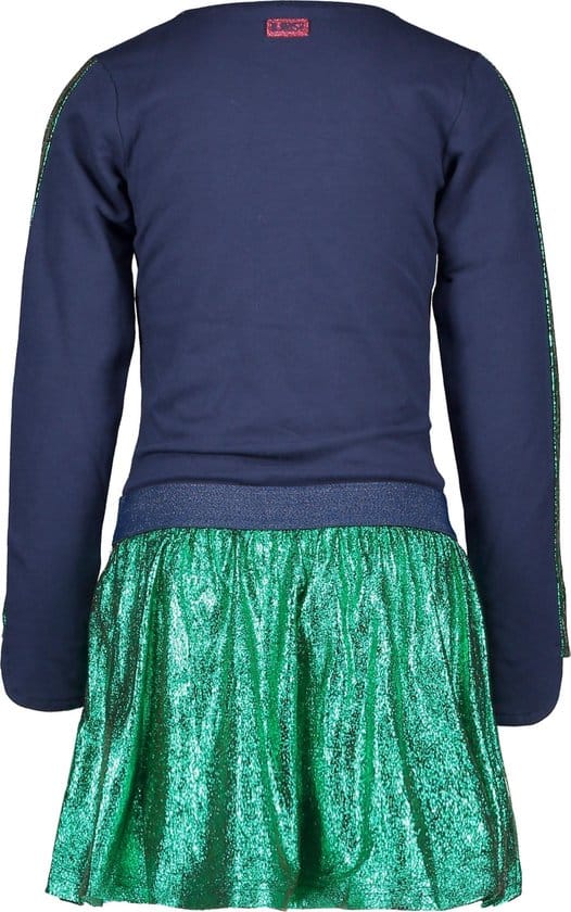 B-nosy  - Maat 122 - Meisjes Jurk - space blue