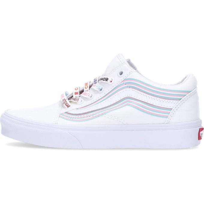 Old Skool Lage Herenschoen (pride) Wit/true White