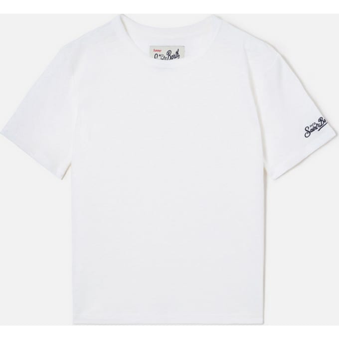 T-shirt alex in linnen baby wit