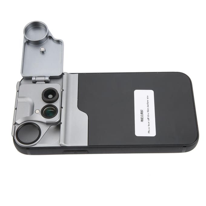 Multi-Lens Mobiele Telefoonhoesje voor iPhone 12 Mini met MacroFisheyeCPL Filterlens white