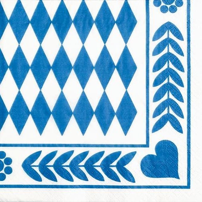 Papstar 12901 papieren servetten Blauw, Wit Papier 20 stuk(s)