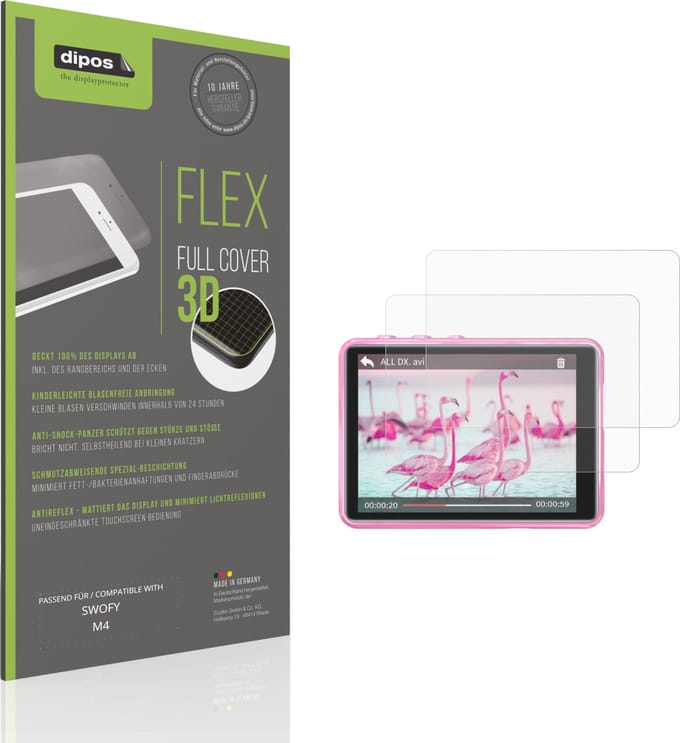dipos FLEX – 2x Matte Screenprotector geschikt voor SWOFY M4 | Volledige Schermbescherming | Case-Friendly