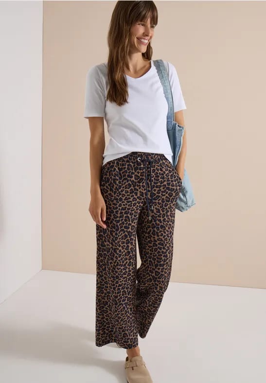 Broek met Wide Leg pijpen van Silk-Touch-kwaliteit