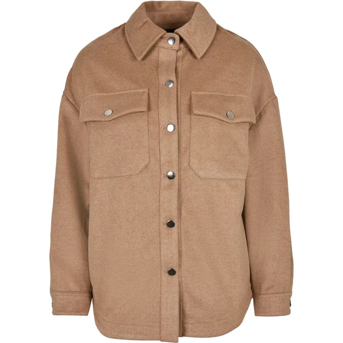 Urban Classics - Classic Overshirt Blouse - S - Beige