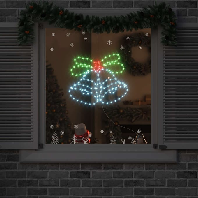 vidaXL - Kerstbel - 144 - LED's - Multikleur - 57 - x - 47,5 - cm - PVC