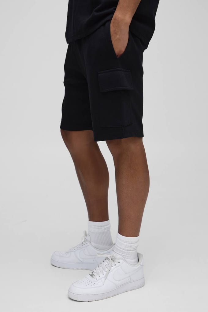 Relaxte pasvorm Interlock Cargoshorts | Black | Size Medium
