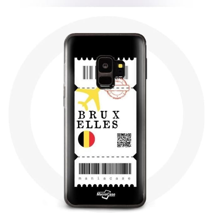 Case voor Samsung Galaxy S9 Vliegticket Brussel België