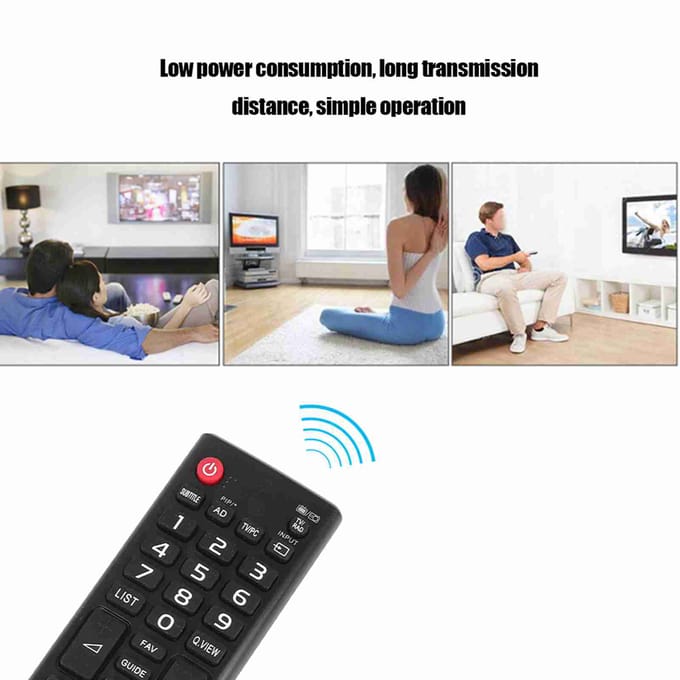 Afstandsbediening voor AKB7371568 Smart TV Functie Vervangende Controller black