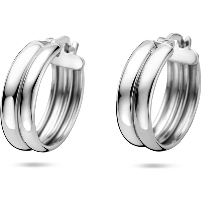 Zilveren gerhodineerde oorringen 18 mm - 1341594