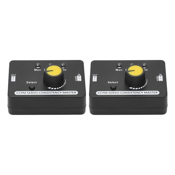 2 STUKS RC Servo Tester Handmatige Snelheidsregeling MCU Besturing Servo Consistentie Master voor Motor black