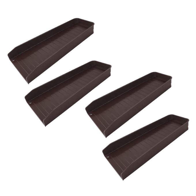 4 PCS Bloc d'éclaboussures de descente de toit Extensions de descente de toit de gouttière Pluvière Rallonge de descente de toit fixable avec 8 noir