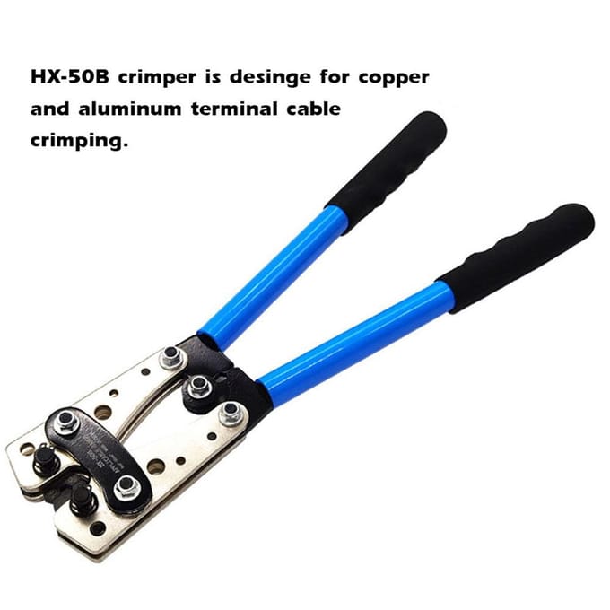HX-50B Draagbare kabelkrimptang Professionele terminalkrimptang Auto Auto koperen ring with 60pcs terminals gray
